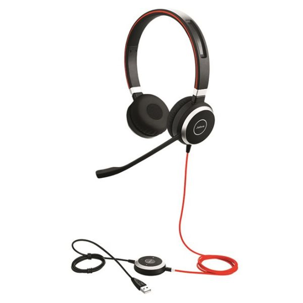 Jabra Evolve 40 MS Stereo Headset | Noise Cancelling | Computer